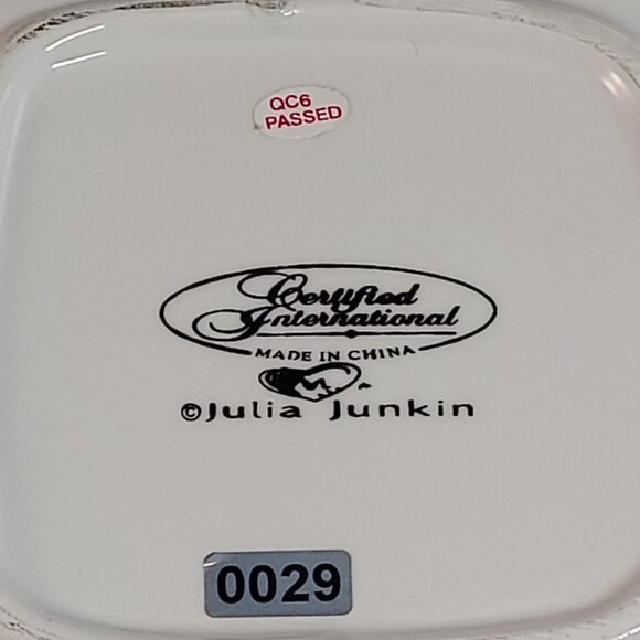 Julia Junkin Certified International Cake Plate – Hand-Painted Roses & Quote - Picture 3 of 10